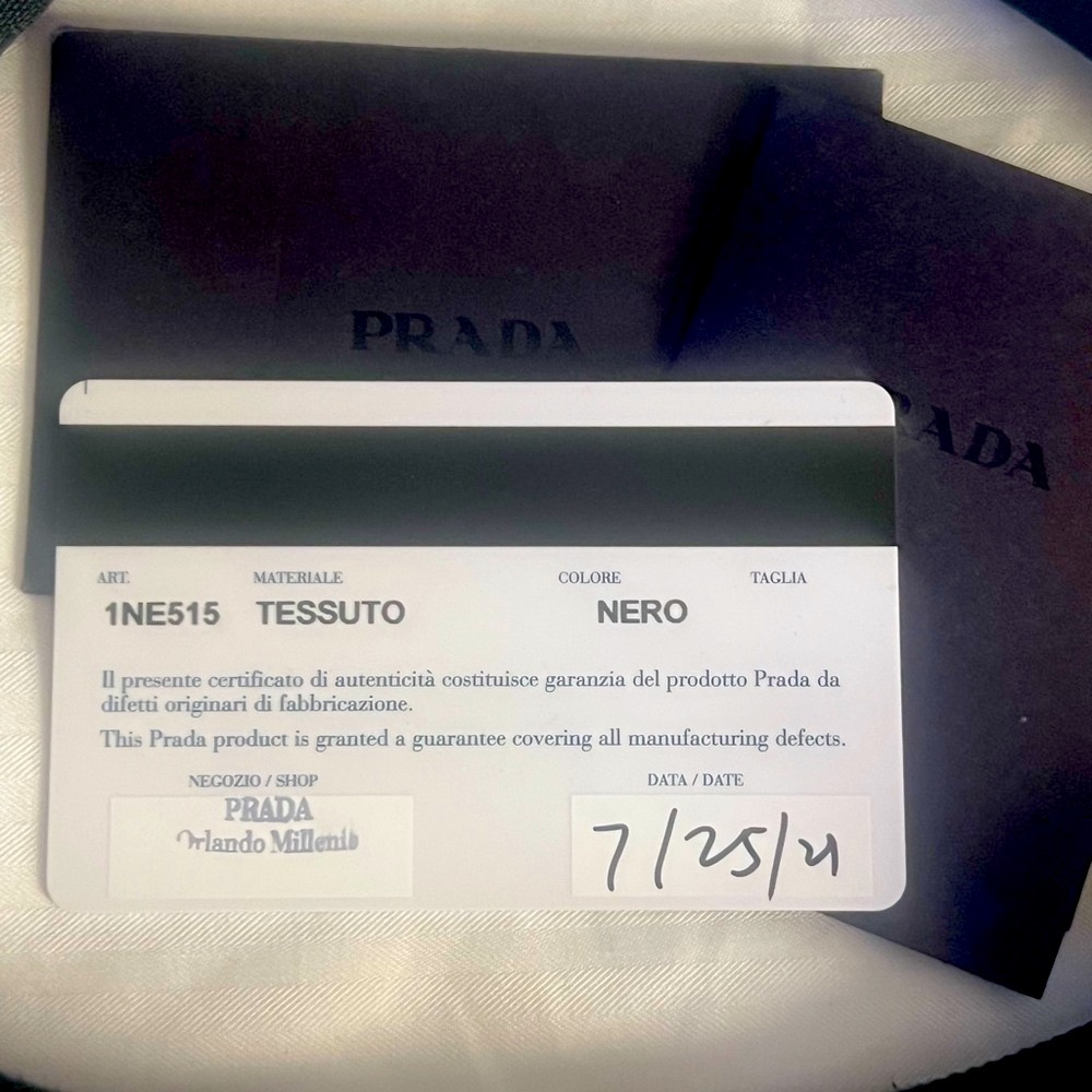 Vintage PRADA Re-Edition 2000 Mini-bag w/Authentication Cards/Duster - Picture 11 of 15